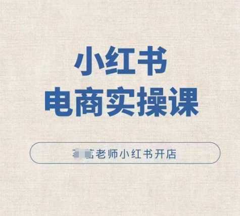 小红薯电商实操课，小红书开店实操必学课优创云网-专注分享网络创业项目落地实操课程 – 全网首发_高质量创业项目输出优创云网