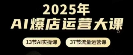 2025年AI爆店运营大课，13节AI实操课+37节流量运营课优创云网-专注分享网络创业项目落地实操课程 – 全网首发_高质量创业项目输出优创云网