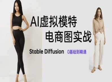 AI虚拟模特电商图实战，AI绘画Stable Diffusion 0基础到精通优创云网-专注分享网络创业项目落地实操课程 – 全网首发_高质量创业项目输出优创云网