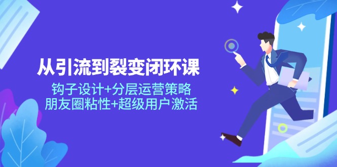 从引流到裂变闭环课：钩子设计+分层运营策略，朋友圈粘性+超级用户激活优创云网-专注分享网络创业项目落地实操课程 – 全网首发_高质量创业项目输出优创云网