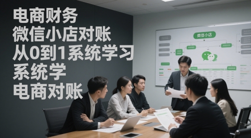 电商财务微信小店对账，从0到1系统学习电商对账优创云网-专注分享网络创业项目落地实操课程 – 全网首发_高质量创业项目输出优创云网