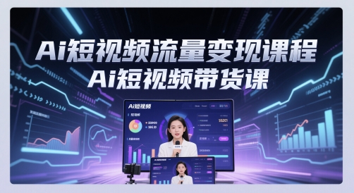 Ai短视频流量变现课程，Ai短视频带货课优创云网-专注分享网络创业项目落地实操课程 – 全网首发_高质量创业项目输出优创云网