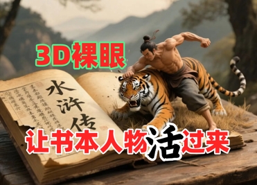 书本人物裸眼3D视频，新的玩法，流量超猛，保姆级教程优创云网-专注分享网络创业项目落地实操课程 – 全网首发_高质量创业项目输出优创云网