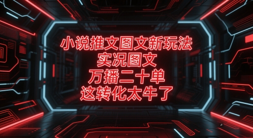 小说推文图文新玩法，实况图文，万播二十单，这转化太牛了！优创云网-专注分享网络创业项目落地实操课程 – 全网首发_高质量创业项目输出优创云网