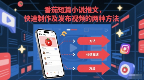 番茄短篇小说推文，快速制作及发布视频的两种方法优创云网-专注分享网络创业项目落地实操课程 – 全网首发_高质量创业项目输出优创云网