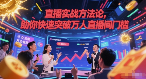 直播实战方法论，助你快速突破万人直播间门槛优创云网-专注分享网络创业项目落地实操课程 – 全网首发_高质量创业项目输出优创云网
