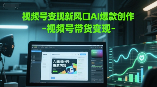 视频号变现新风口AI爆款创作-视频号带货变现优创云网-专注分享网络创业项目落地实操课程 – 全网首发_高质量创业项目输出优创云网