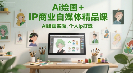 Ai绘画+IP商业自媒体精品课，Ai绘画实操，个人ip打造优创云网-专注分享网络创业项目落地实操课程 – 全网首发_高质量创业项目输出优创云网