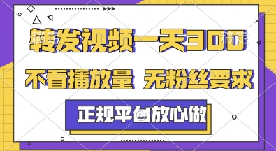 转发视频一天3张+，正规平台放心做，不看播放量，无粉丝要求，随时随地挣收益【揭秘】优创云网-专注分享网络创业项目落地实操课程 – 全网首发_高质量创业项目输出优创云网