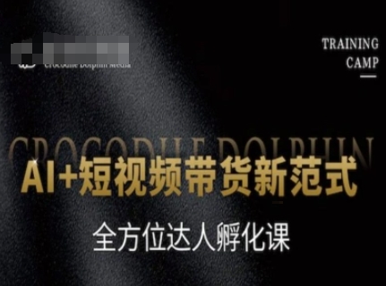 AI+短视频带货新范式，全方位达人孵化课优创云网-专注分享网络创业项目落地实操课程 – 全网首发_高质量创业项目输出优创云网
