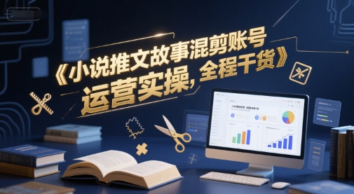 小说推文故事混剪账号运营实操，全程干货优创云网-专注分享网络创业项目落地实操课程 – 全网首发_高质量创业项目输出优创云网