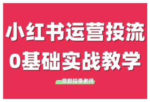 小红书运营投流，小红书广告投放从0到1的实战课，学完即可开始投放(更新)优创云网-专注分享网络创业项目落地实操课程 – 全网首发_高质量创业项目输出优创云网