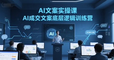 AI文案实操课，AI成交文案底层逻辑训练营优创云网-专注分享网络创业项目落地实操课程 – 全网首发_高质量创业项目输出优创云网