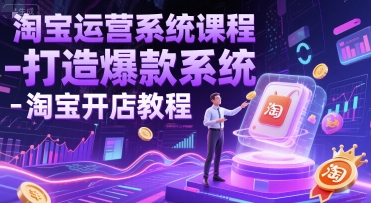 淘宝运营系统课程-打造爆款系统-淘宝开店教程优创云网-专注分享网络创业项目落地实操课程 – 全网首发_高质量创业项目输出优创云网