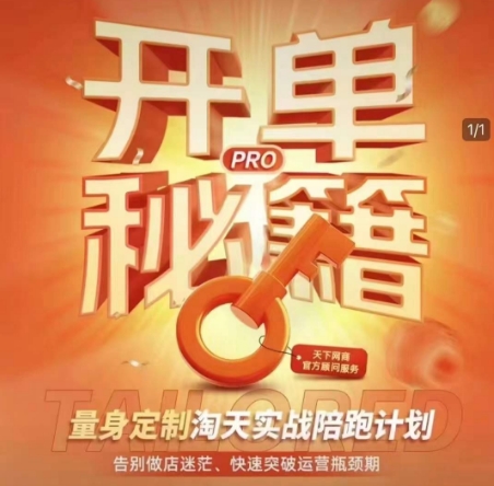 淘宝开单秘籍PRO，量身定制淘天实战陪跑计划，告别做店迷茫、快速突破运营瓶颈期(更新6月)优创云网-专注分享网络创业项目落地实操课程 – 全网首发_高质量创业项目输出优创云网