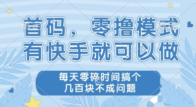 首码零撸项目，有快手就可以做，每天业务时间搞个几张不是问题【揭秘】优创云网-专注分享网络创业项目落地实操课程 – 全网首发_高质量创业项目输出优创云网