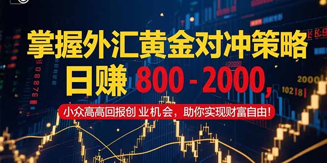 掌握外汇黄金对冲策略，日赚 800 – 2000，小众高回报创业机会，助你实…优创云网-专注分享网络创业项目落地实操课程 – 全网首发_高质量创业项目输出优创云网