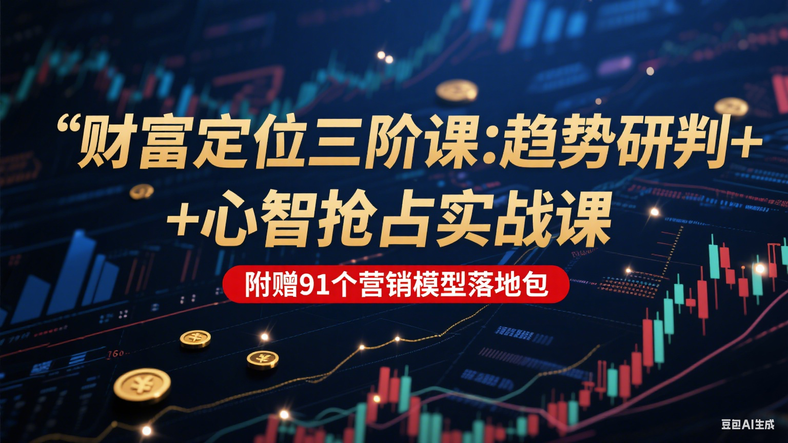 财富定位三阶：趋势研判 + 心智抢占实战课，附赠91个营销模型落地包优创云网-专注分享网络创业项目落地实操课程 – 全网首发_高质量创业项目输出优创云网