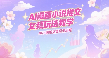 AI漫画小说推文女频玩法教学，AI小说推文变现全流程优创云网-专注分享网络创业项目落地实操课程 – 全网首发_高质量创业项目输出优创云网
