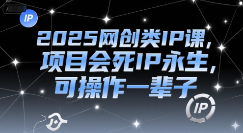 2025网创类IP课，项目会死IP永生，可操作一辈子优创云网-专注分享网络创业项目落地实操课程 – 全网首发_高质量创业项目输出优创云网