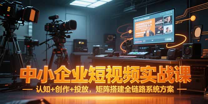 中小企业短视频实战课，认知+创作+投放，矩阵搭建全链路系统方案优创云网-专注分享网络创业项目落地实操课程 – 全网首发_高质量创业项目输出优创云网