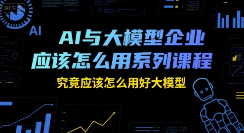 AI与大模型企业应该怎么用系列课程，究竟应该怎么用好大模型优创云网-专注分享网络创业项目落地实操课程 – 全网首发_高质量创业项目输出优创云网