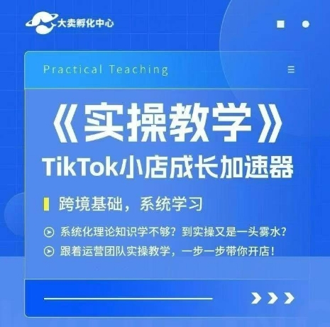 大卖家孵化中心TikTok实操课，TikTok小店成长加速器，跨境基础系统学习，一步一步带你开店优创云网-专注分享网络创业项目落地实操课程 – 全网首发_高质量创业项目输出优创云网
