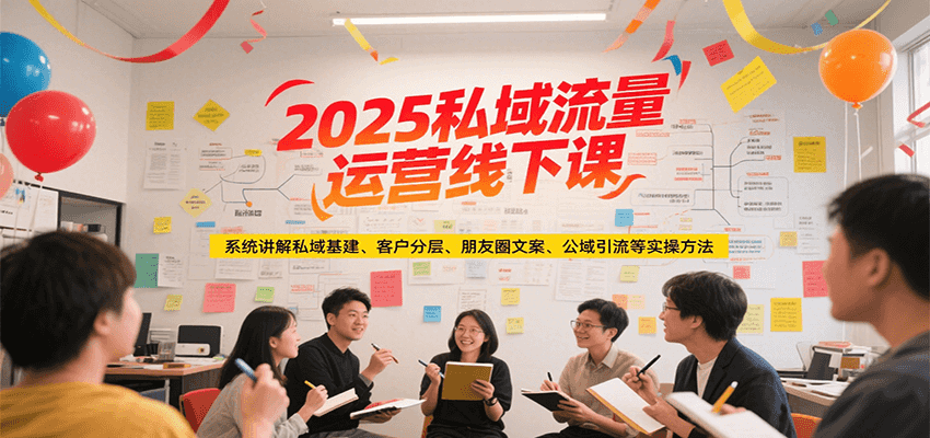 2025私域流量运营线下课，系统讲解私域基建/客户分层/朋友圈文案/公域引流等实操方法优创云网-专注分享网络创业项目落地实操课程 – 全网首发_高质量创业项目输出优创云网