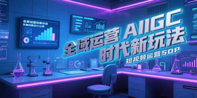 全域运营AIGC时代新玩法，文案封面设计公式，短视频运营SOP优创云网-专注分享网络创业项目落地实操课程 – 全网首发_高质量创业项目输出优创云网