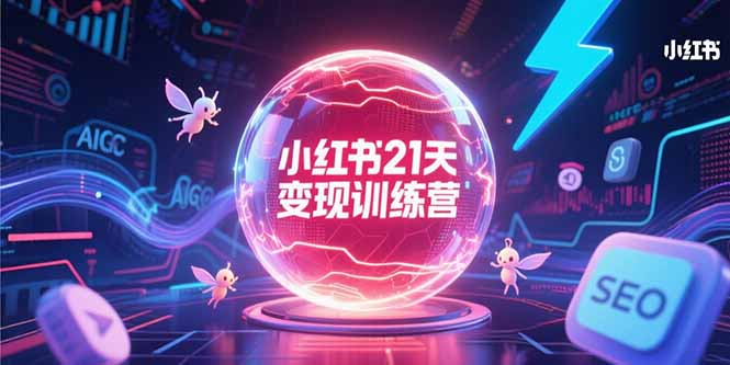 小红书21天变现训练营，AIGC工具高效应用，SEO优化核心技巧优创云网-专注分享网络创业项目落地实操课程 – 全网首发_高质量创业项目输出优创云网