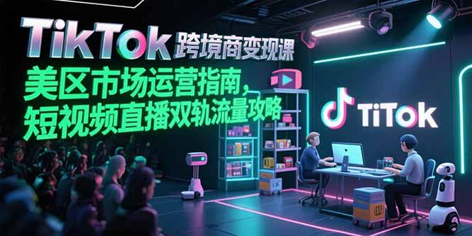 TikTok跨境电商变现课，美区市场运营指南，短视频直播双轨流量攻略优创云网-专注分享网络创业项目落地实操课程 – 全网首发_高质量创业项目输出优创云网