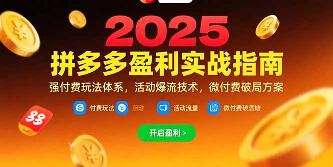 拼多多盈利实战指南，强付费玩法，活动爆流技术，微付费破局方案(更新7月优创云网-专注分享网络创业项目落地实操课程 – 全网首发_高质量创业项目输出优创云网