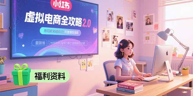 虚拟电商全攻略2.0，开店选品实操流程，账号定位、货源发布、笔记发布技巧优创云网-专注分享网络创业项目落地实操课程 – 全网首发_高质量创业项目输出优创云网