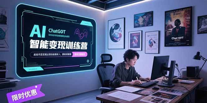AI智能变现训练营，ChatGPT写作变现，电影解说制作，图文带货方法论优创云网-专注分享网络创业项目落地实操课程 – 全网首发_高质量创业项目输出优创云网
