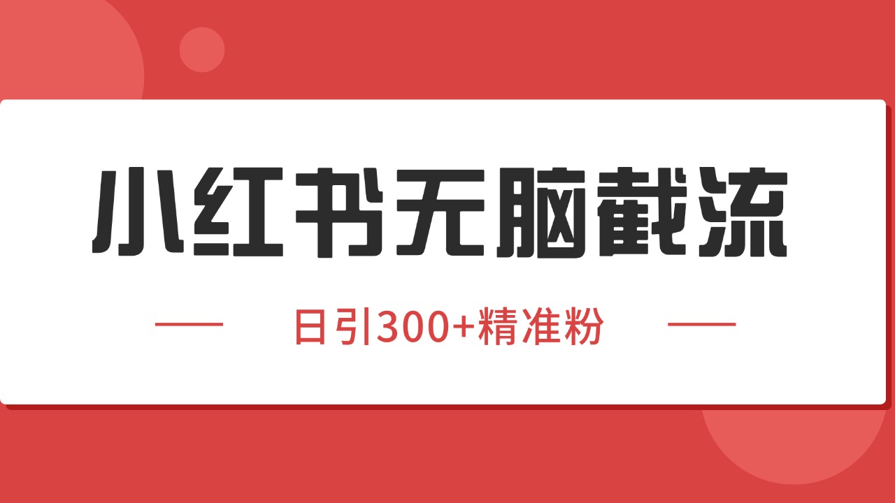 小红书截流同行客源，独家野路子获客玩法 日引200+暴力获客优创云网-专注分享网络创业项目落地实操课程 – 全网首发_高质量创业项目输出优创云网