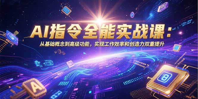 AI指令全能实战课：从基础概念到高级功能，实现工作效率和创造力双重提升优创云网-专注分享网络创业项目落地实操课程 – 全网首发_高质量创业项目输出优创云网