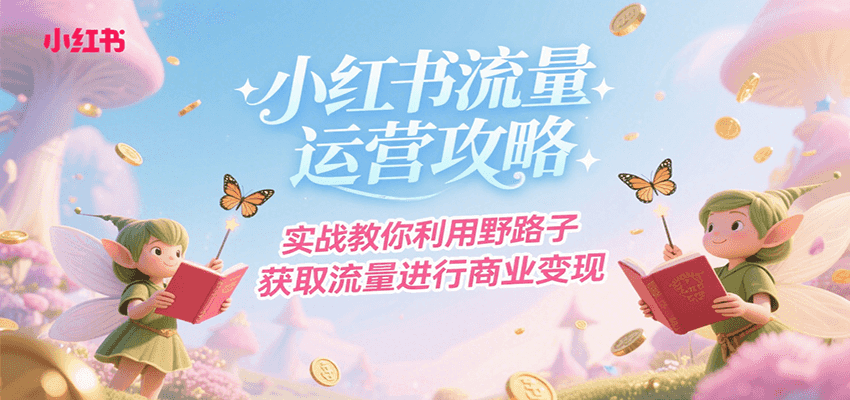 小红书流量运营攻略，实战教你利用野路子获取流量进行商业变现优创云网-专注分享网络创业项目落地实操课程 – 全网首发_高质量创业项目输出优创云网