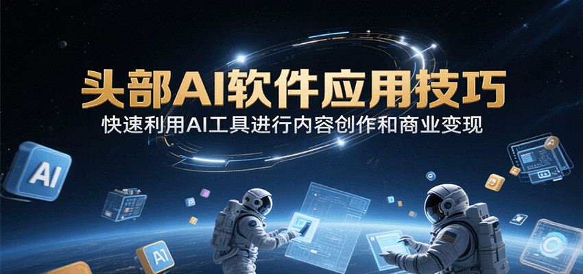 头部AI软件应用技巧，快速利用AI工具进行内容创作和商业变现优创云网-专注分享网络创业项目落地实操课程 – 全网首发_高质量创业项目输出优创云网