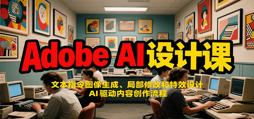 Adobe AI设计课：文本指令图像生成、局部修改和特效设计，AI驱动内容创作流程优创云网-专注分享网络创业项目落地实操课程 – 全网首发_高质量创业项目输出优创云网