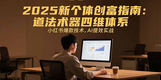 2025新个体创富指南：道法术器四维体系，小红书爆款技术，AI提效实战优创云网-专注分享网络创业项目落地实操课程 – 全网首发_高质量创业项目输出优创云网
