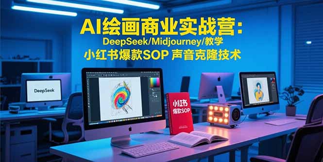 AI绘画商业实战营：DeepSeek/Midjourney/教学 小红书爆款SOP 声音克隆技术优创云网-专注分享网络创业项目落地实操课程 – 全网首发_高质量创业项目输出优创云网